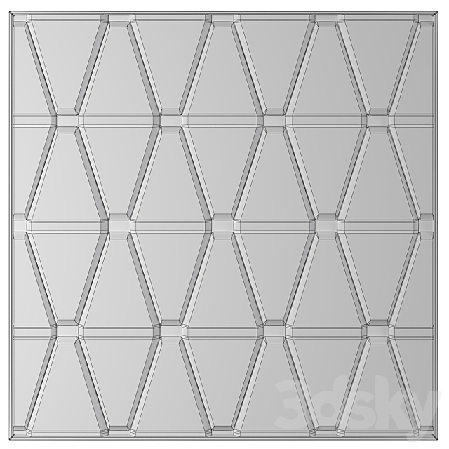 Wall Panel No. 86 3DS Max Model - thumbnail 2