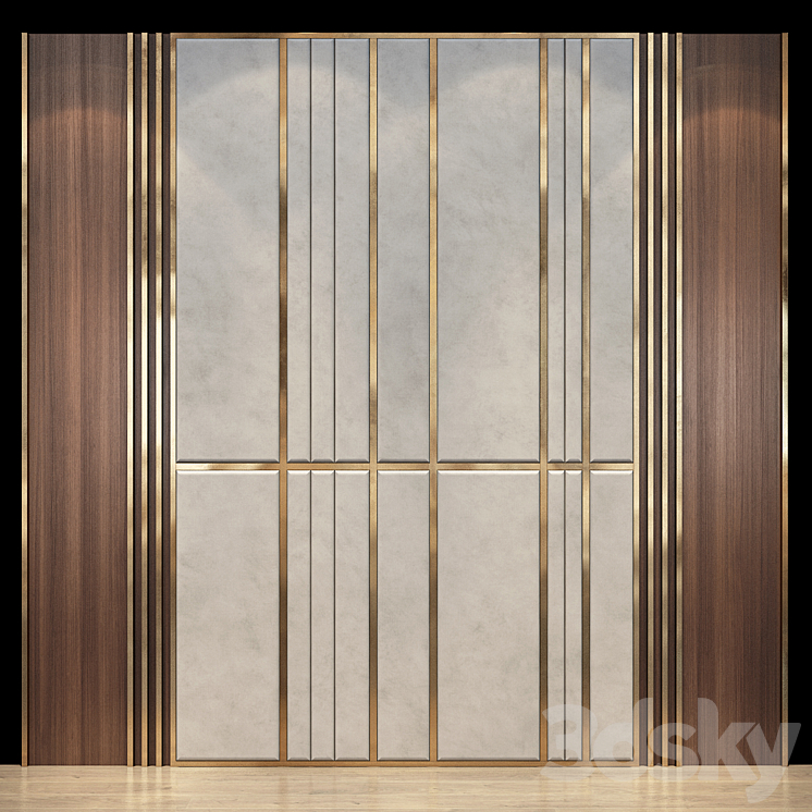 Wall Panel | set 42 3DS Max Model - thumbnail 1