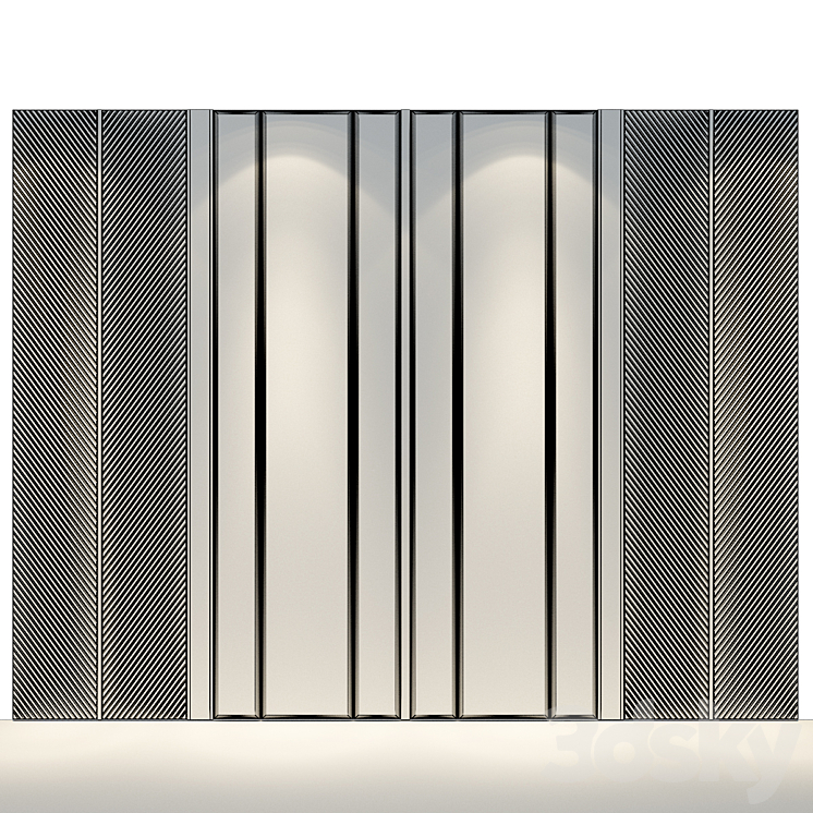 Wall Panel | set 50 3DS Max Model - thumbnail 2