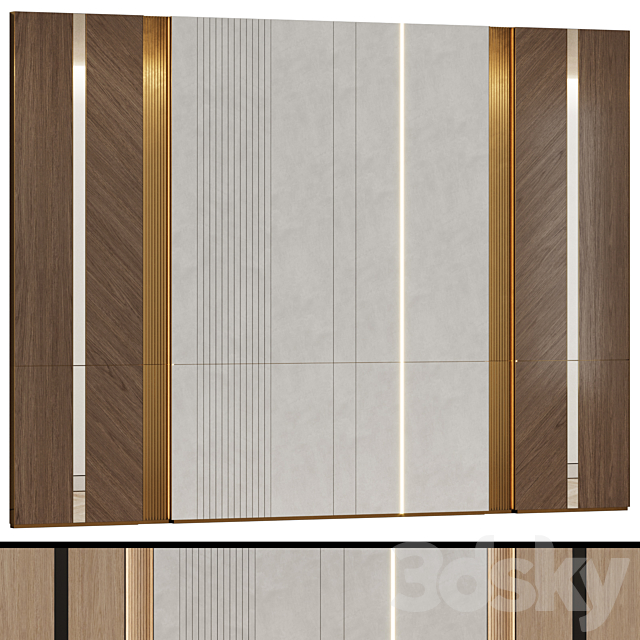 Wall panels in a modern minimalist style 4 3DS Max Model - thumbnail 2