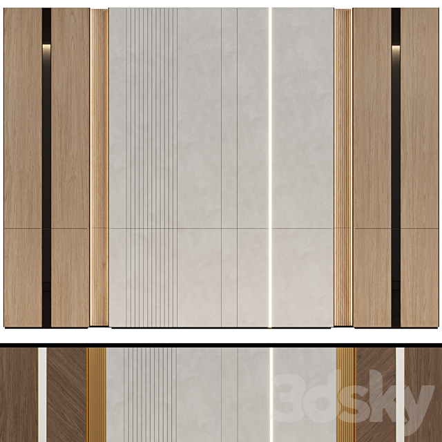 Wall panels in a modern minimalist style 4 3DS Max Model - thumbnail 3