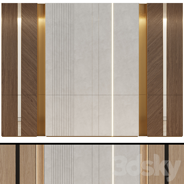 Wall panels in a modern minimalist style 4 3DS Max Model - thumbnail 4