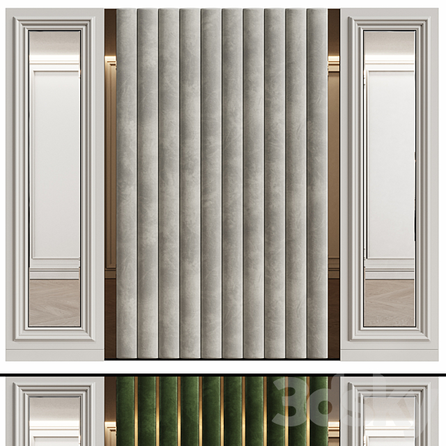 Wall panels in modern classic style 9 3ds Max - thumbnail 1