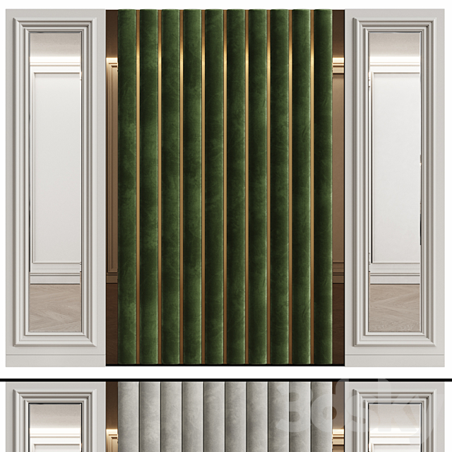 Wall panels in modern classic style 9 3ds Max - thumbnail 2