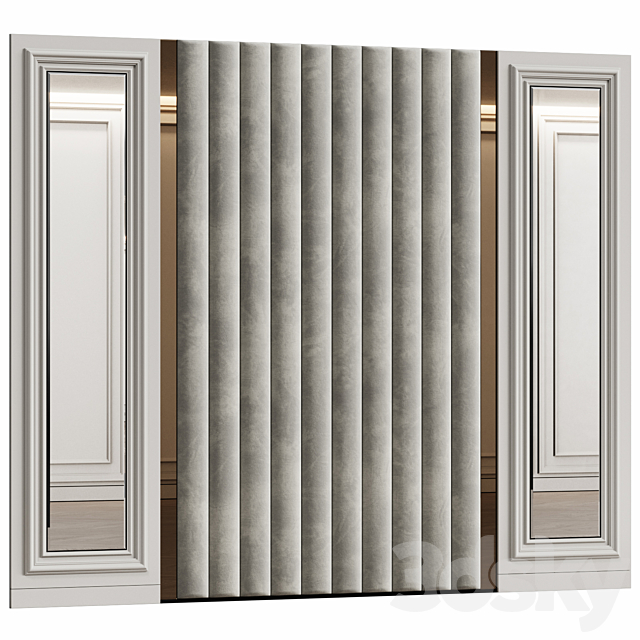 Wall panels in modern classic style 9 3ds Max - thumbnail 3