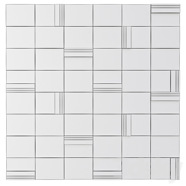 Wall Panels No. 34 3DSMax File - thumbnail 2