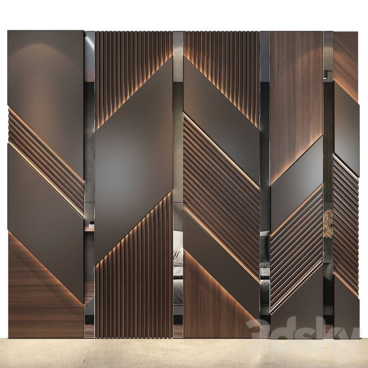 wall panels | set 106 3DS Max Model - thumbnail 1