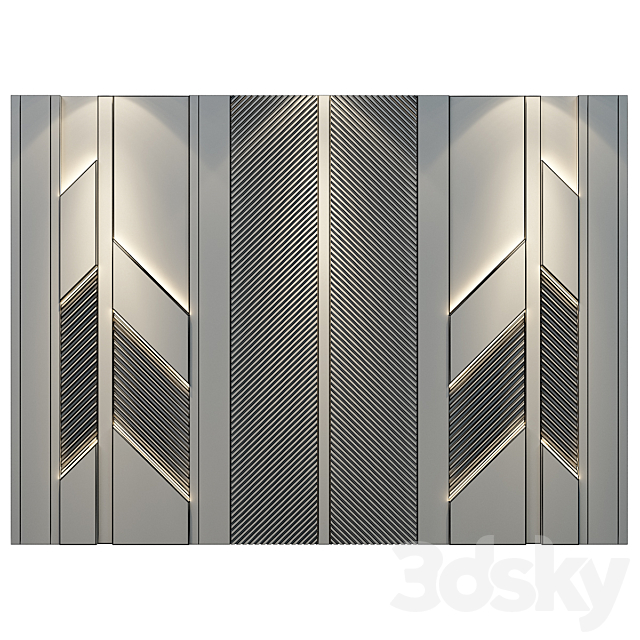 wall panels | set 110 3DS Max Model - thumbnail 2