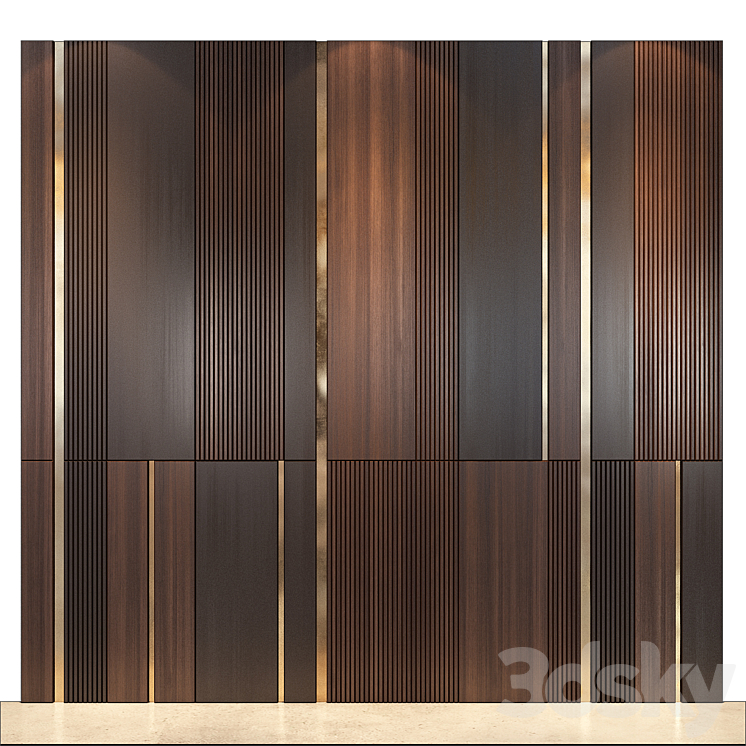 wall panels | set 115 3DS Max Model - thumbnail 1