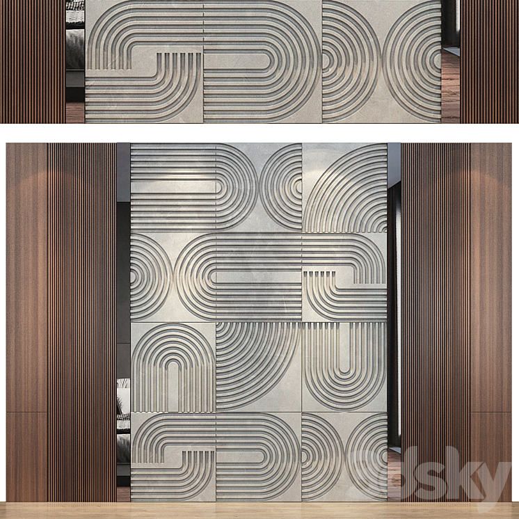 wall panels | set 117 3DS Max Model - thumbnail 1