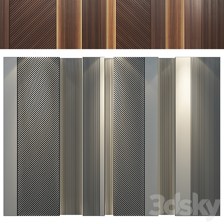 wall panels | set 121 3DS Max - thumbnail 2