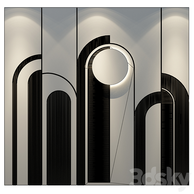 wall panels | set 125 3DS Max Model - thumbnail 2