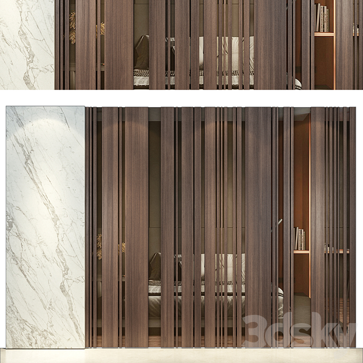 wall panels | set 138 3DS Max Model - thumbnail 1