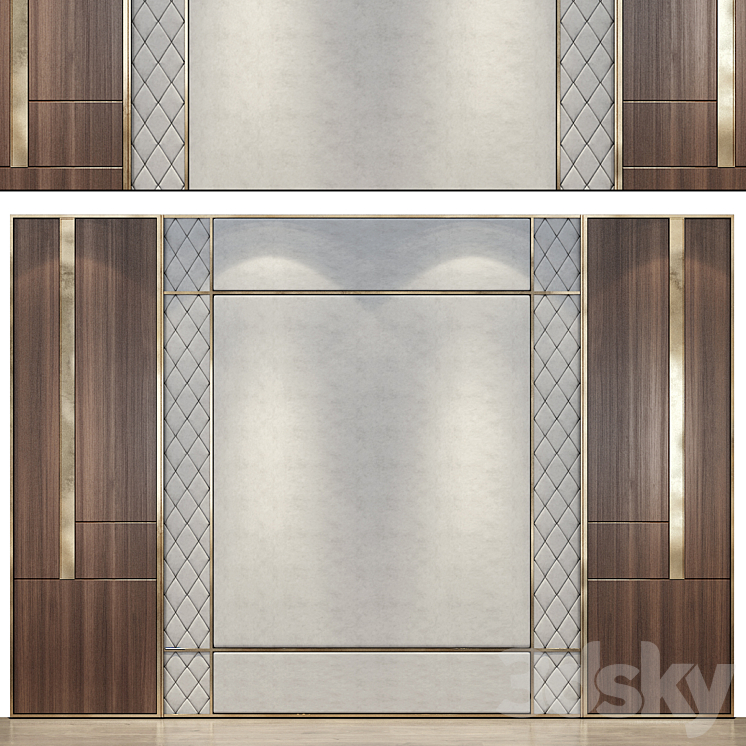 wall panels | set 143 3DS Max Model - thumbnail 1