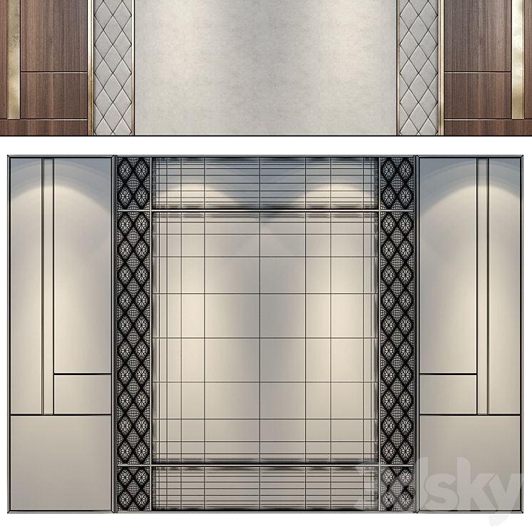 wall panels | set 143 3DS Max Model - thumbnail 2