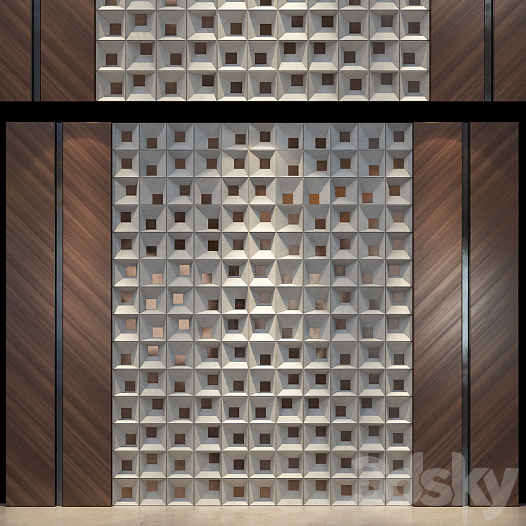 wall panels | set 152 3DS Max Model - thumbnail 1