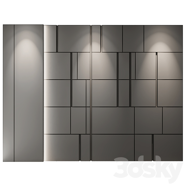 wall panels | set 163 3DS Max Model - thumbnail 2