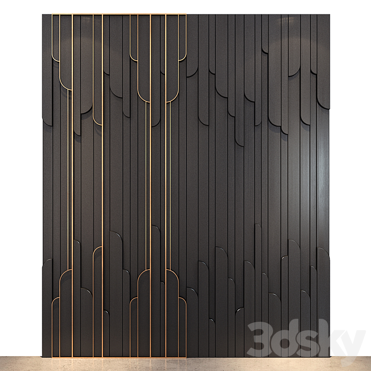 wall panels | set 168 3DS Max Model - thumbnail 1