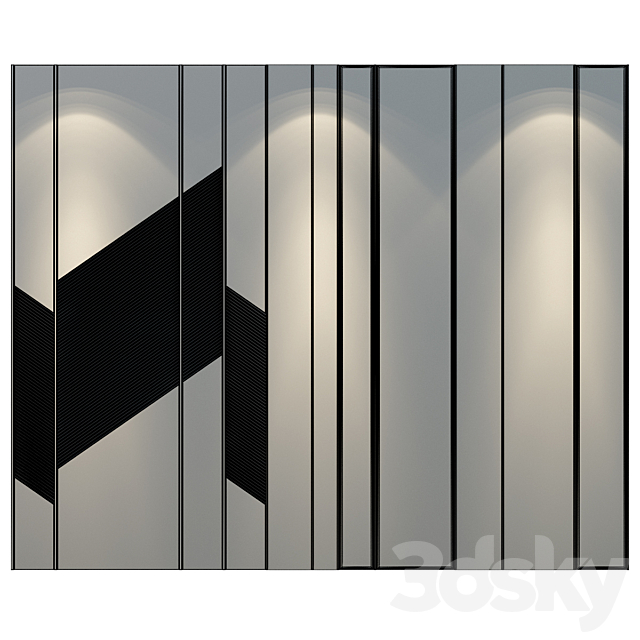 wall panels | set 171 3DS Max Model - thumbnail 3