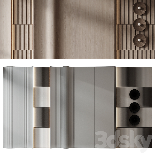 wall panels | set 282 3DS Max Model - thumbnail 2