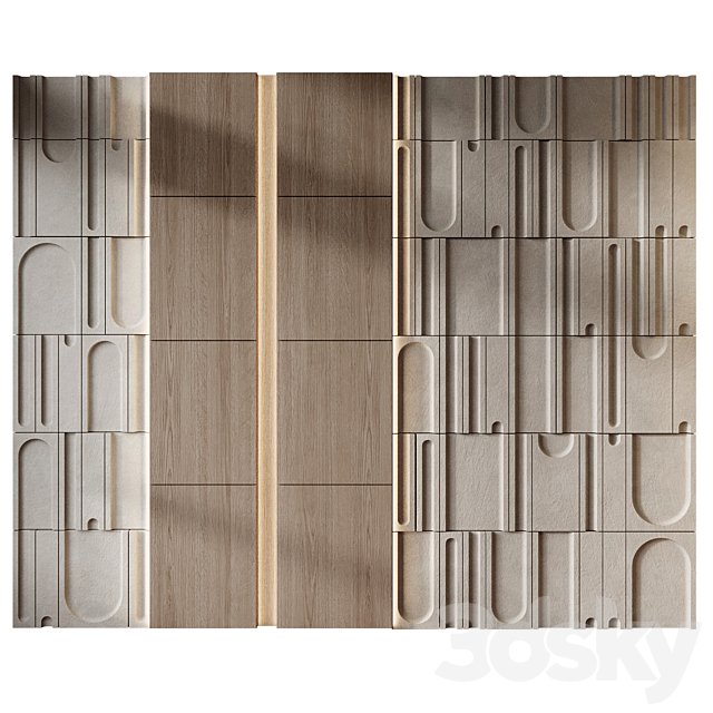 wall panels | set 284 3ds Max - thumbnail 1