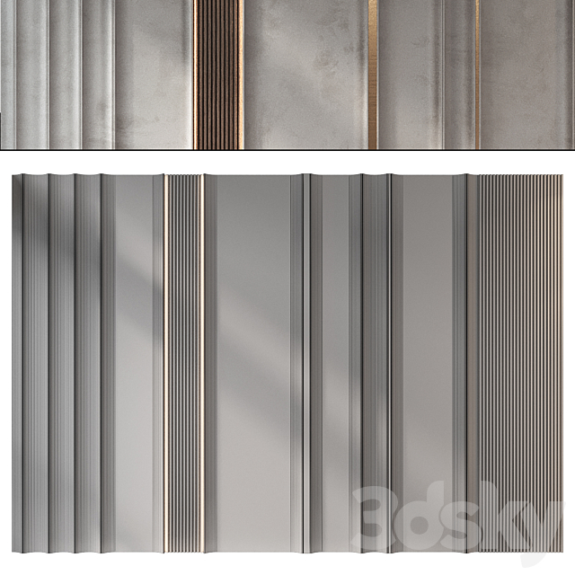 wall panels | set 298 3ds Max - thumbnail 2