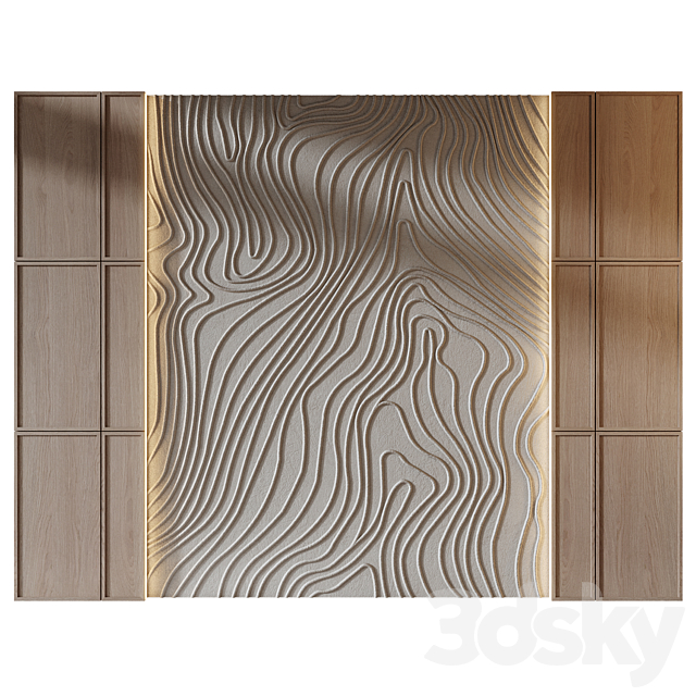 wall panels | set 349 3ds Max - thumbnail 1