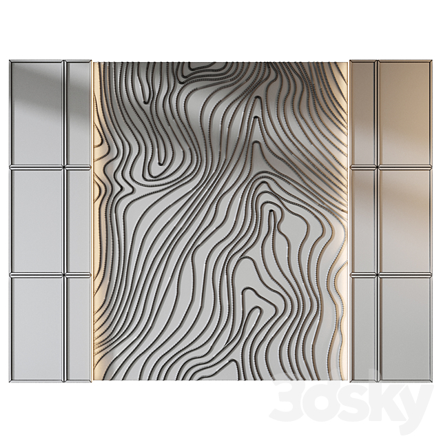 wall panels | set 349 3ds Max - thumbnail 2