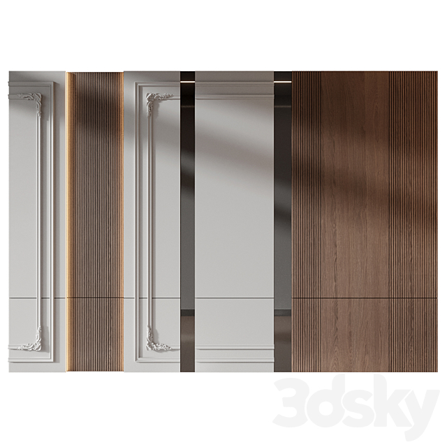 wall panels | set 350 3ds Max - thumbnail 1