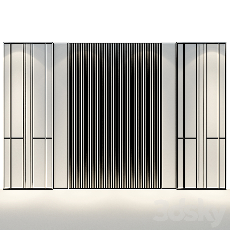 wall panels | set 55 3DS Max Model - thumbnail 2