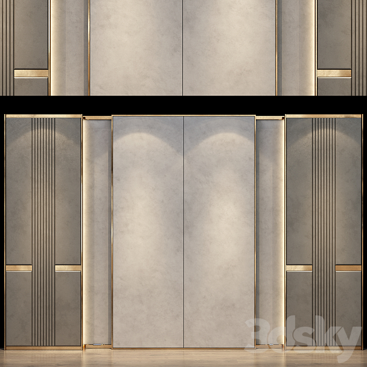 wall panels | set 57 3DS Max Model - thumbnail 1