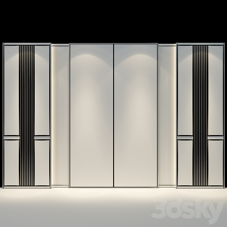 wall panels | set 57 3DS Max Model - thumbnail 2