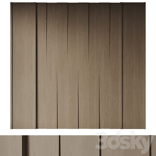 Wall panels set Modern 3DS Max Model - thumbnail 2