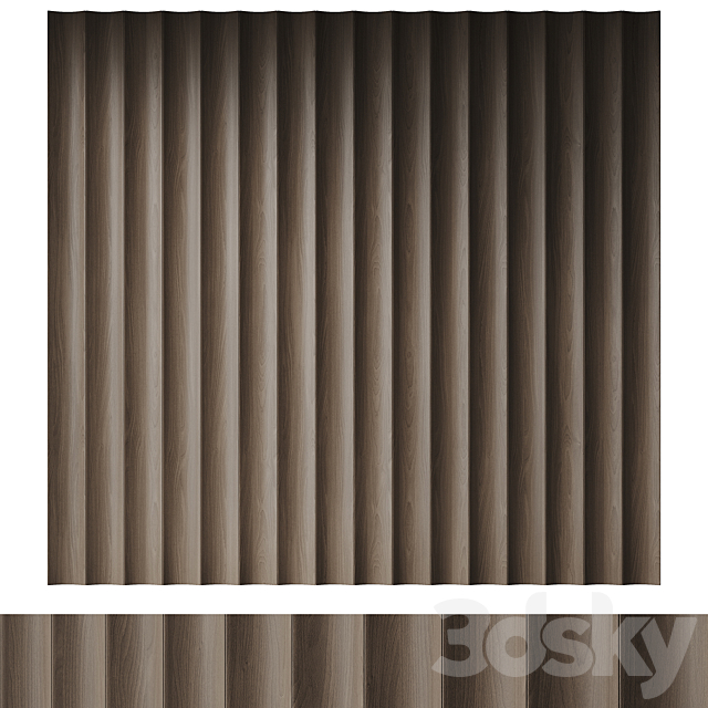 Wall panels set Modern 3DS Max Model - thumbnail 4