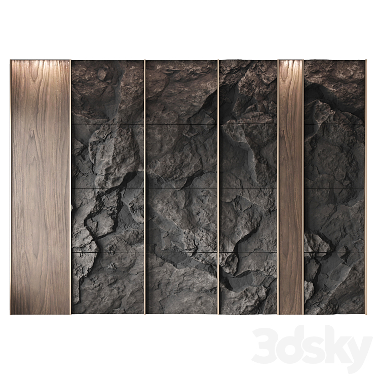 Wall rock panel ?2 3DS Max - thumbnail 1