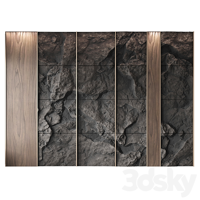 Wall rock panel ?2 3DSMax File - thumbnail 1