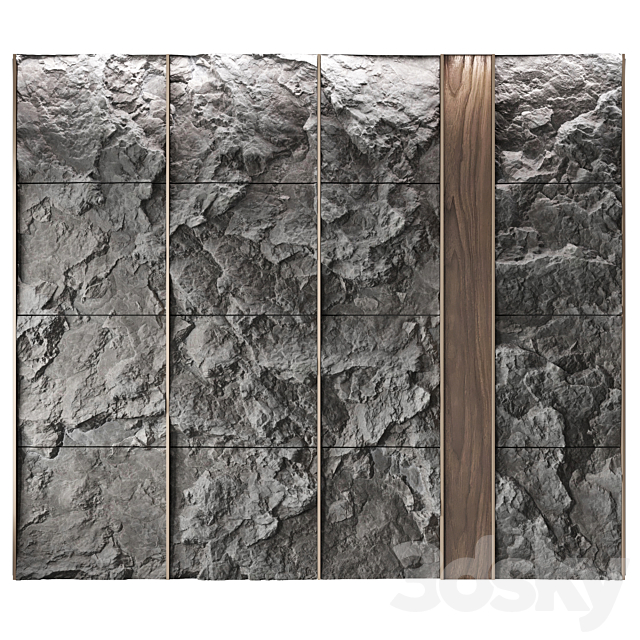 Wall rock panel 3DSMax File - thumbnail 1