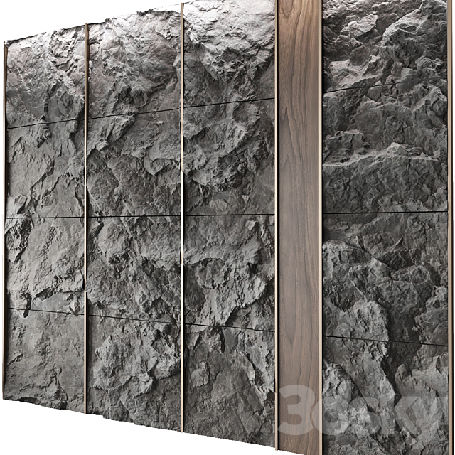 Wall rock panel 3DSMax File - thumbnail 2