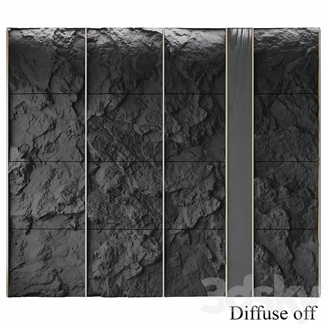 Wall rock panel 3DSMax File - thumbnail 3