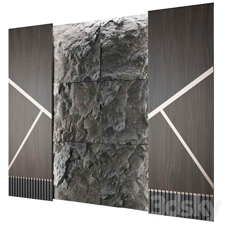 Wall rock panel ?4 3DS Max - thumbnail 2