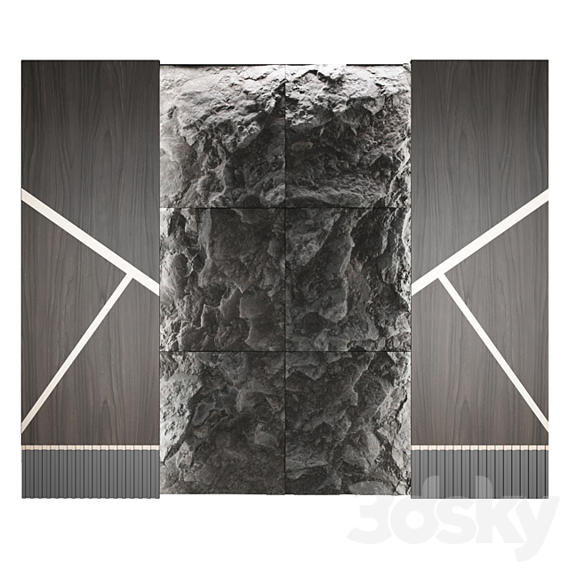 Wall rock panel ?4 3DSMax File - thumbnail 1