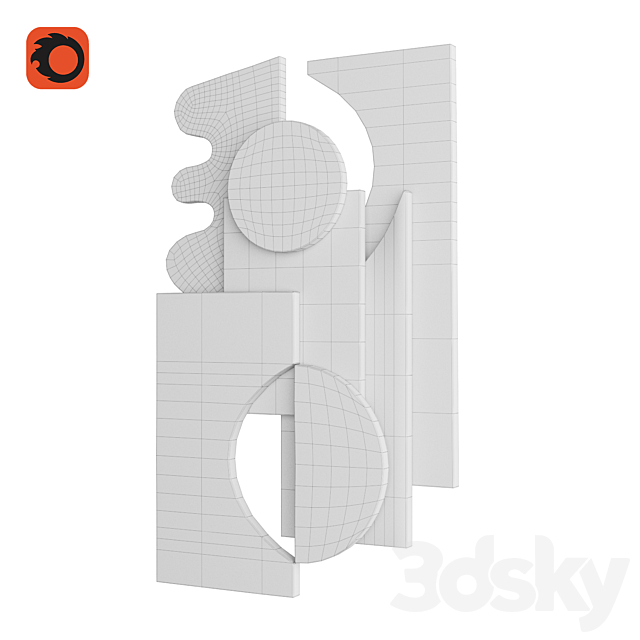 Wall sculpture 11 3DSMax File - thumbnail 3