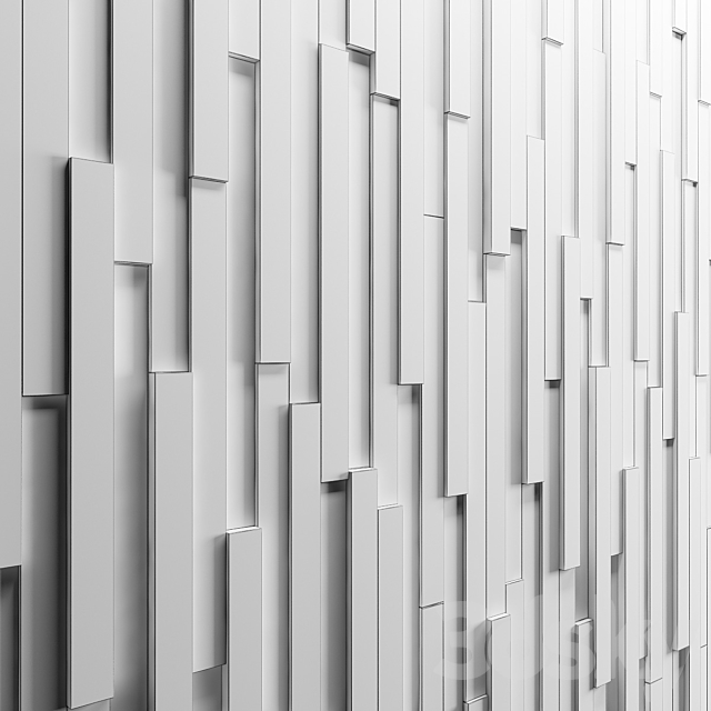 Wall Stone Stripes 3DS Max Model - thumbnail 3