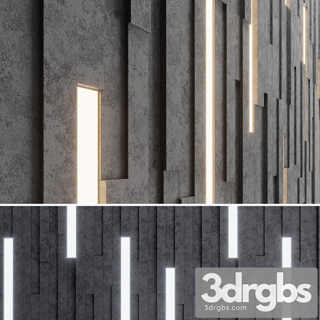 Wall stone stripes 3dsmax Download - thumbnail 1