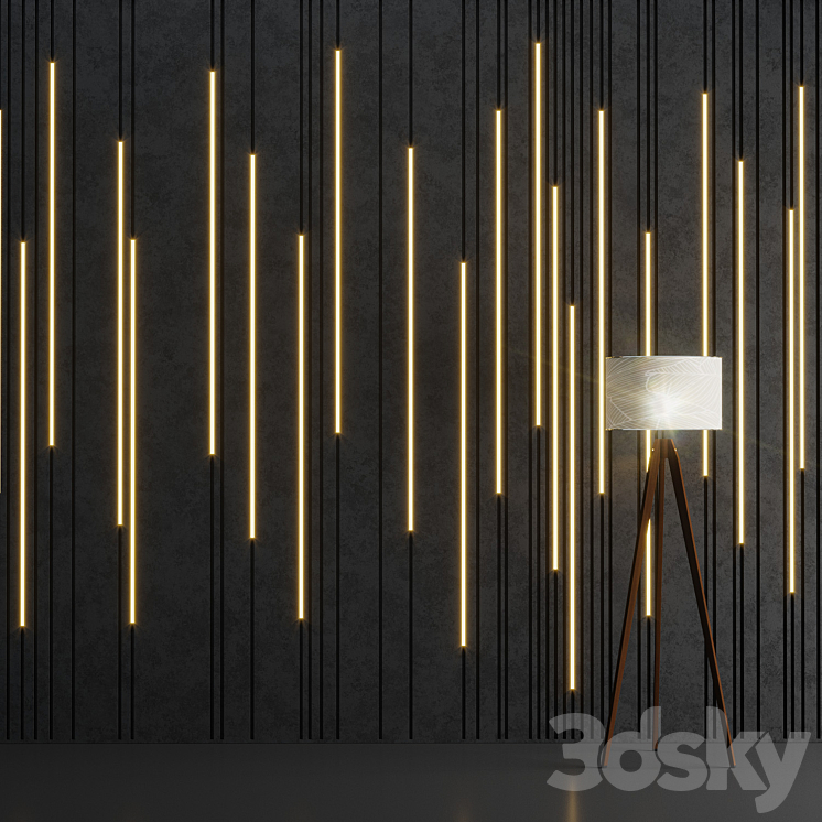 Wall Stripes 2 3DS Max - thumbnail 1