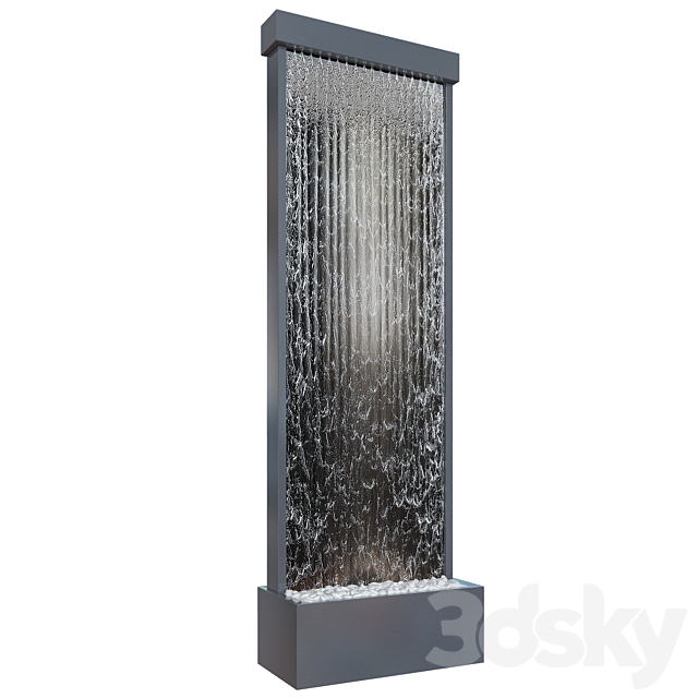 Wall watter waterfall 2 3DSMax File - thumbnail 3