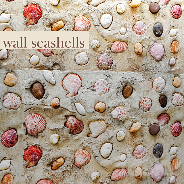 Wall with seashells. 3ds Max - thumbnail 1