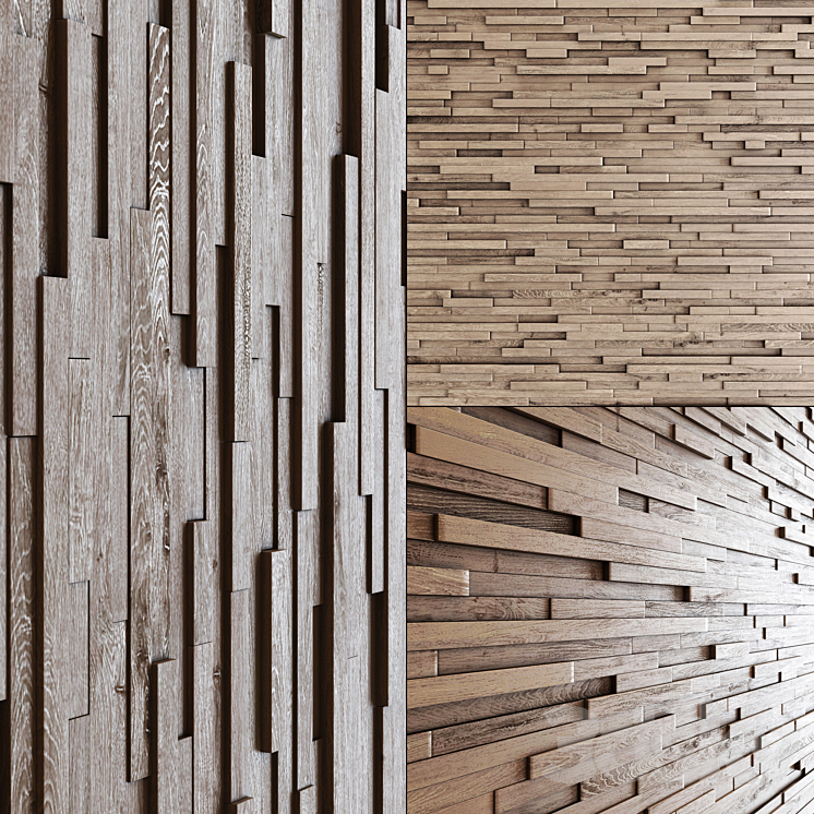 Wall wood long rail n1 3DS Max - thumbnail 1