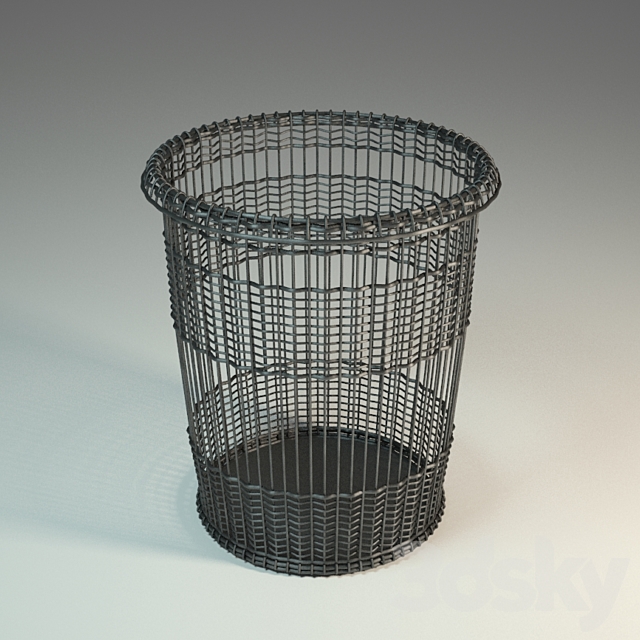 Waste paper basket 3ds Max - thumbnail 1