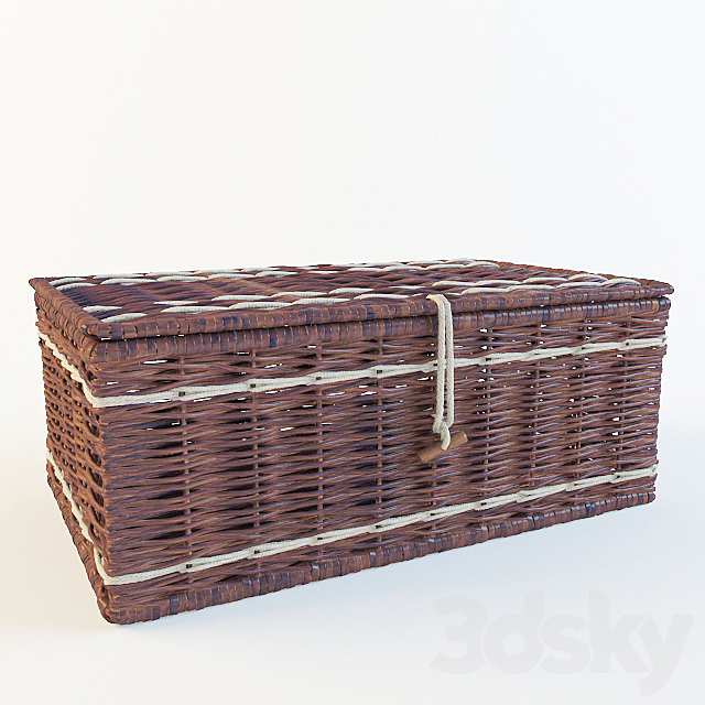 Wattled basket 3ds Max - thumbnail 1